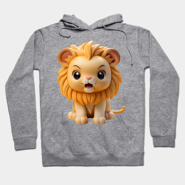 Cute Kawaii Baby Lion Hoodie by Cuteopia Gallery